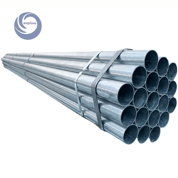ASTM pré galvanizado aço tubo galvanizado aço andaime redondo quente mergulhado para a construção