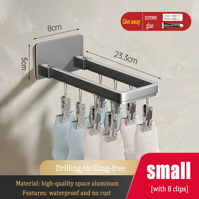 Folding socks rack 8 clip