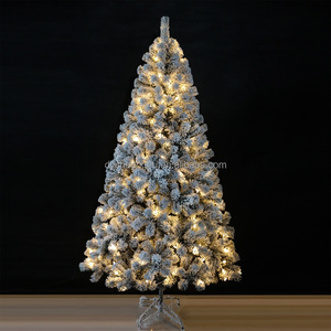 1.8/2.1M Trắng PVC Đổ Xô Cây Giáng Sinh Phát Sáng Tuyết Trang Trí Đồ Trang Trí Cho Nhà Giáng Sinh Hàng Hóa - Product Image 1