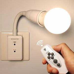 <strong>LED</strong> Bulb Remote Control Plug Lamp Holder Wireless Smart Light Bulb Base Socket Cap Switch for Night Light Bedside Lamp - Product Image 1