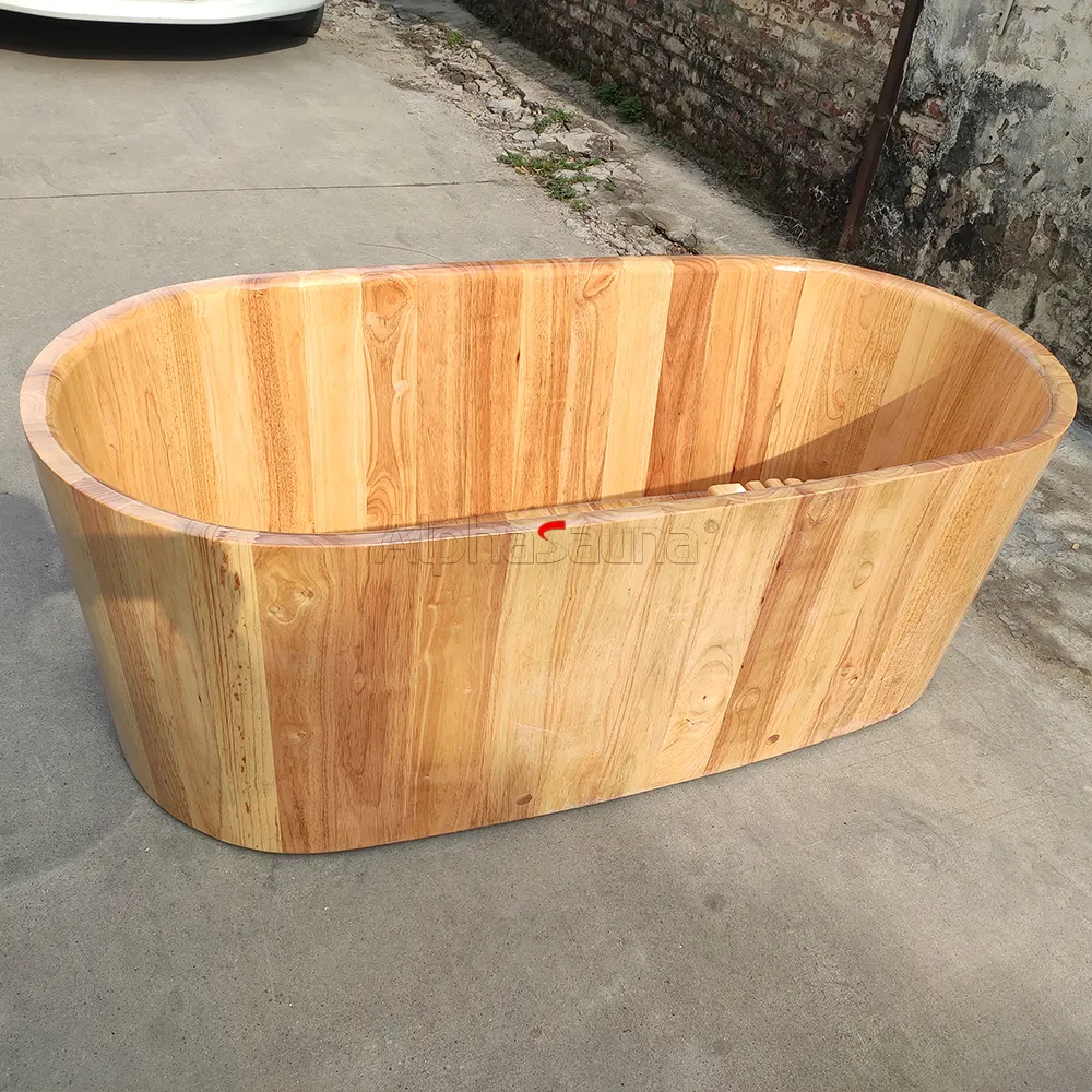 Bañera portátil de madera para Spa japonés independiente para adultos Precio de bañera barato
