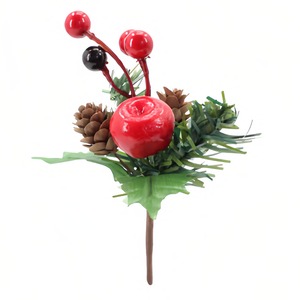 Christmas Creative Pine <strong>Twig</strong> Pine Needle Red Pine Cone Pendant <strong>DIY</strong> Accessories Decorations Packaging Gift Box Accessories - Product Image 3