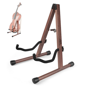 Cello-Ständer Klappbarer hölzerner Cello-Ständer, A-Form, vollständig zusammen gebaut-für Schulmusik programme, Konzerte und mehrere Benutzer, schwarz - Product Image 6