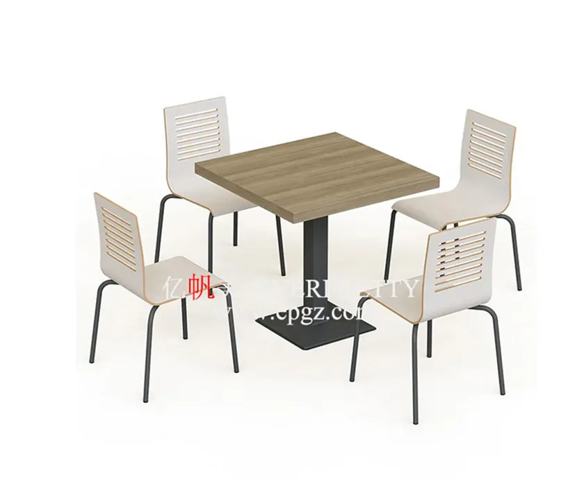 Table de salle à manger avec 4 chaises, ensemble moderne et chaises pour cantine, vente en gros