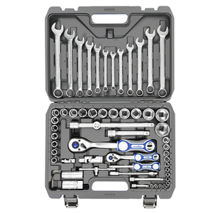 61 Pcs 1/2 3/8 1/4 72T <strong>Tool</strong> <strong>Kit</strong> with Socket Wrench <strong>Tool</strong> Set in Iron Metal Box for Car Repairing Mechanical Hand <strong>Tool</strong> Set - Product Image 1