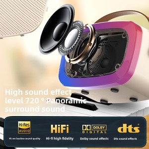 Multifunctional for <strong>Bluetooth</strong> Smart <strong>Speaker</strong> Easy-to-Carry for Indoor and Outdoor <strong>Use</strong> TF Card FM Radio USB for Karaoke Wireless - Product Image 3