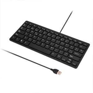 Ultra dünne kabel gebundene Mini-Desktop-Tastatur mit 78 Tasten USB-Schnitts telle Membran betrieb mit Unterstützung für russische und arabische Minderheiten sprachen - Product Image 6