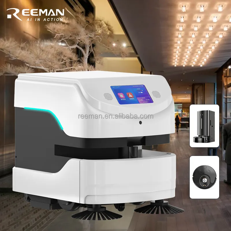 Reeman-Robot de limpieza comercial, aspiradora inteligente de alta calidad, para fregar, automática