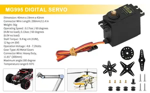 Servomotore mg 995 normale/ingranaggio in metallo per modello RC Arduinos Raspberry Pi robotica MG995 - Product Image 6