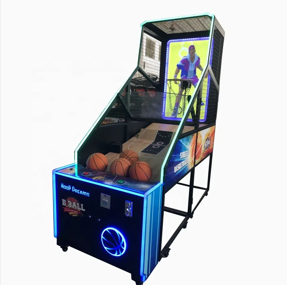 Mesin Game Bola Basket Jalanan, Mesin Basket Mimpi dengan Monitor 55 Inci dan Animasi 3D untuk Pusat Mesin Permainan