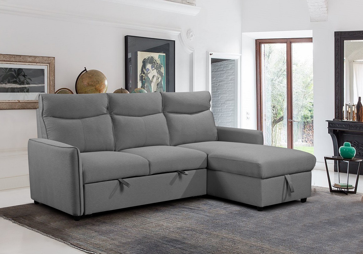 Europe Modern Style USB 2 seater Sofa Bed Foldable sofas with pull out bed and storage box
