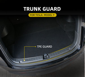 Car Rear <strong>Trunk</strong> Side Guards <strong>Inner</strong> Protector TPE Plate Sill Cover Fluff Surface Corner Baffles Protection Shell for Tesla Model Y - Product Image 3