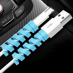 24 adet silikon USB kulaklık tel kordon koruma kapağı veri şarj cihazı hattı koruyucu kol kablo koruyucu - Product Image 6