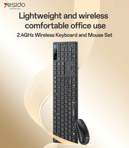 Yesido kết nối không dây độ trễ cực thấp Cắm và chơi 2.4GHz không dây Bàn phím và chuột thiết lập kb42 - Product Image 2