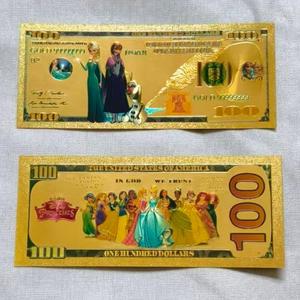 Disne Y Theme Princess Goldfolie Banknoten sammlung für Kinder geschenke-12 Stück Set ikonische königliche Charaktere - Product Image 2