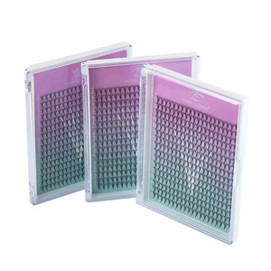 Sıcak satış şarkı Lashes kore PBT fanlar süper yumuşak el yapımı rusya sentetik Pro yapılan fanlar kirpik uzantıları - Product Image 1