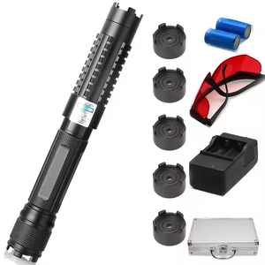 Hochleistungs-Laserpointer-Fernbedienung mit schwarzem Kupfers tift 5 Muster Blaulicht batterie betrieben - Product Image 4