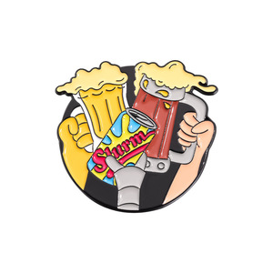 Komik anime robot alaşım rozeti karikatür içecek bira emaye pin - Product Image 3