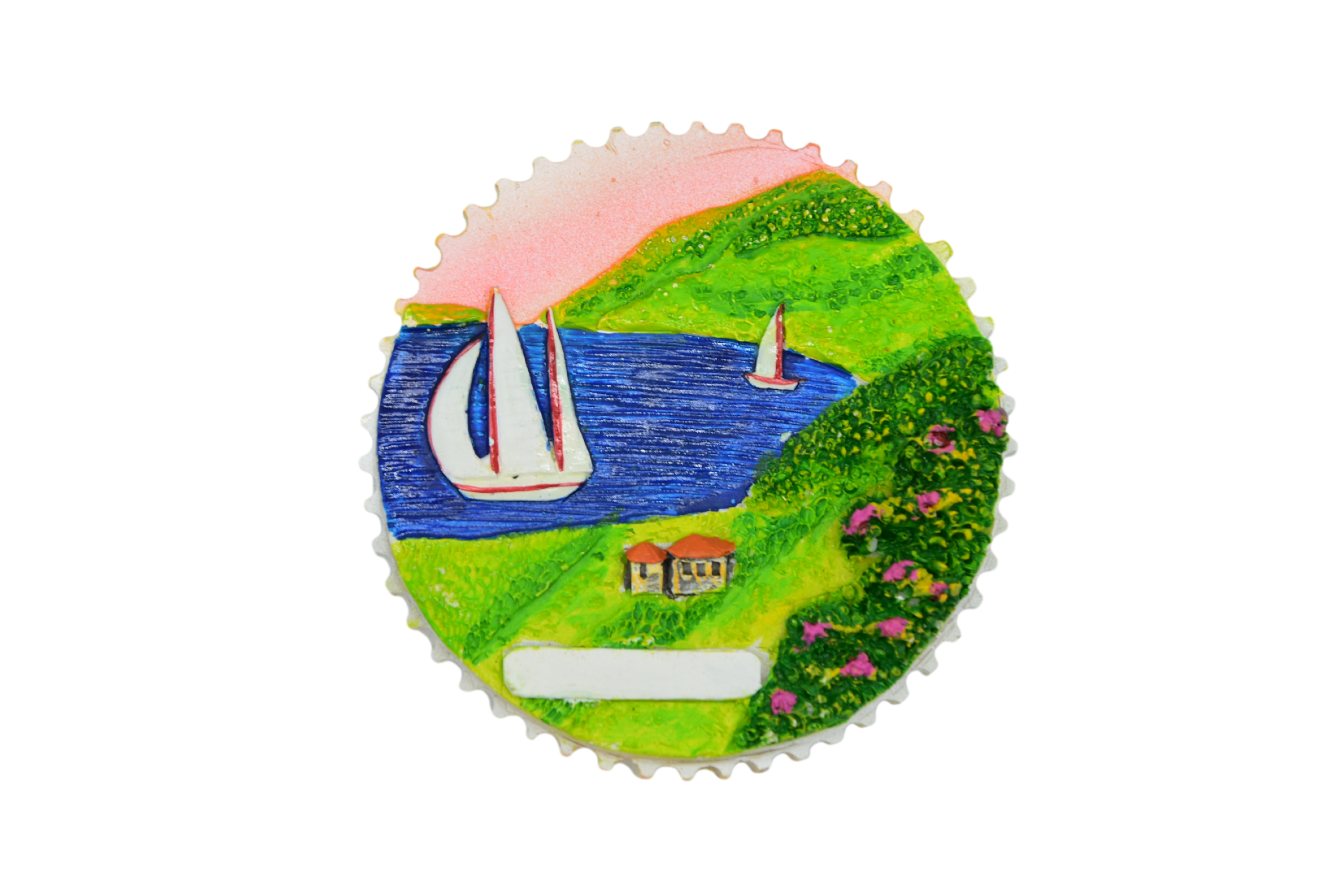 Mediterranean coastal town sawtooth 3