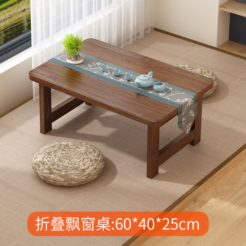 Encantadora mesa plegable para ventana salediza - Color nogal (60*40*25)