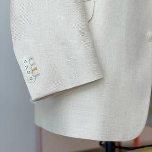 Sang trọng tinh tế <span class=keywords><strong>scabal</strong></span> Alpaca len vải thoáng khí treo lên Boutique màu xanh hải quân 2-mảnh phù hợp với nam giới - Product Image 6