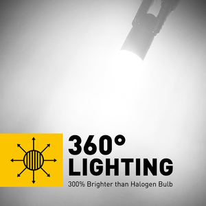 T10 to T10 Led araba ampulü 6000K parlak beyaz 300% ampul başına halojen ampul 2w daha parlak 2 adet paket - Product Image 2