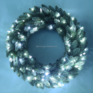 PE Loạt Ngoài Trời Trắng Tuyết Giáng Sinh Vòng Hoa Pin-Hoạt Động Pre-Ánh Sáng Mờ Lấp Lánh Nhân Tạo Giáng Sinh Vòng Hoa - Product Image 6