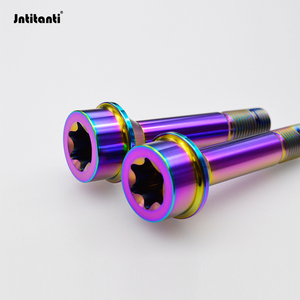 Jntitanti מכירה לוהטת קונוס מושב קשת צבע T80 TORXT שקע נגד גניבה Gr.5 טיטניום גלגל ברגים עם טיטניום מפתחות עבור פרארי
