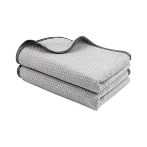 Orijinal fabrika mikrofiber havlu güçlü su emme Waffle satranç tipi hızlı kuru temizleme bezi arabalar ve mutfak kullanımı için - Product Image 1