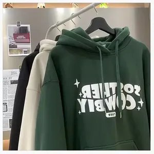 Chất Lượng Cao 500gsm Cotton Biểu Tượng Tùy Chỉnh Lông Cừu Quá Khổ Áo Thun Trọng Lượng Nặng Áo Nặng 3D Dập Nổi Áo - Product Image 2