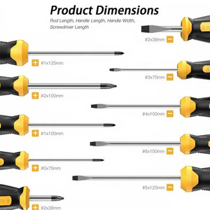 10 adet güçlü manyetik kaymaz hassas tornavida seti ev aracı ile Magnetizer ve sert çanta OEM özelleştirilebilir - Product Image 2
