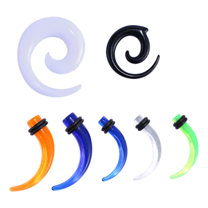 彩色亚克力锥形耳环规穿孔饰品身体穿孔锥形钢制扩耳器 - Product Image 6