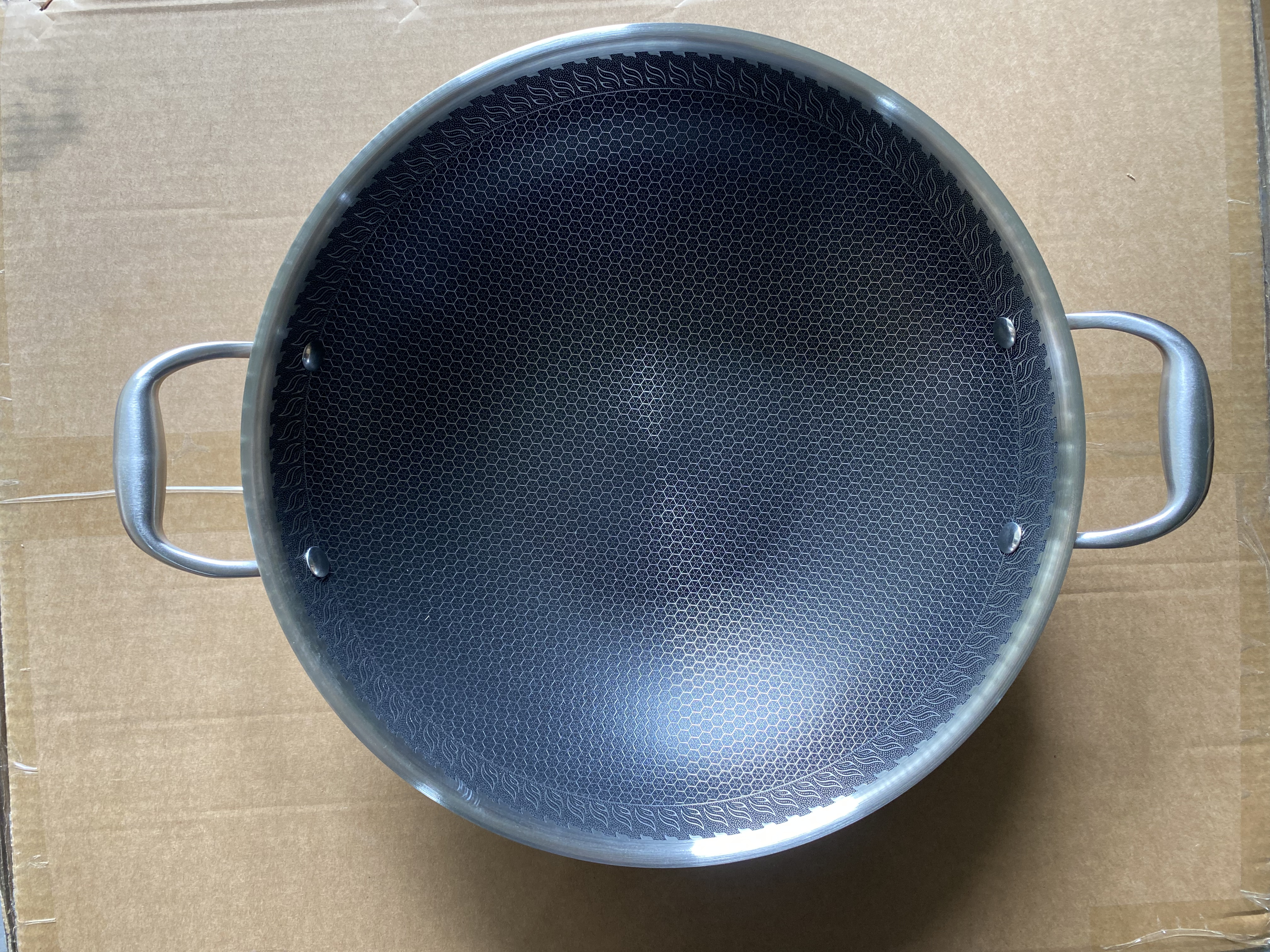 Wok 28 cm à double poignée plein écran