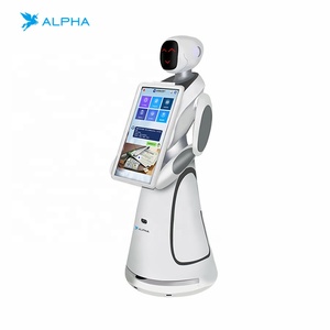 Robot di servizio intelligente programmabile per stazioni aeroporti Hotel di benvenuto Robot di accoglienza con 21.5 pollici grande schermo - Product Image 1
