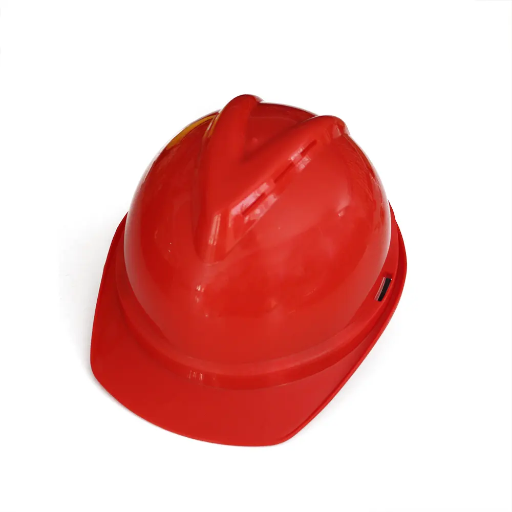 핫 세일 건설 하드 헤드 헬멧 PP ABS 재료 V 형 산업 안전 헬멧
