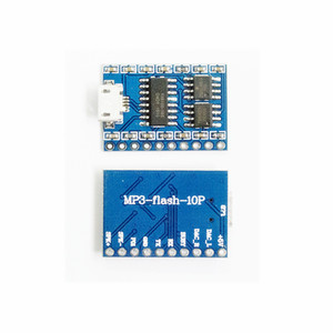 Taidacent MP3 <strong>FLASH</strong> <strong>USB</strong> Sound Card Module MP3 <strong>SPI</strong> Sound Player Board SD Card Voice Recording Module - Product Image 2