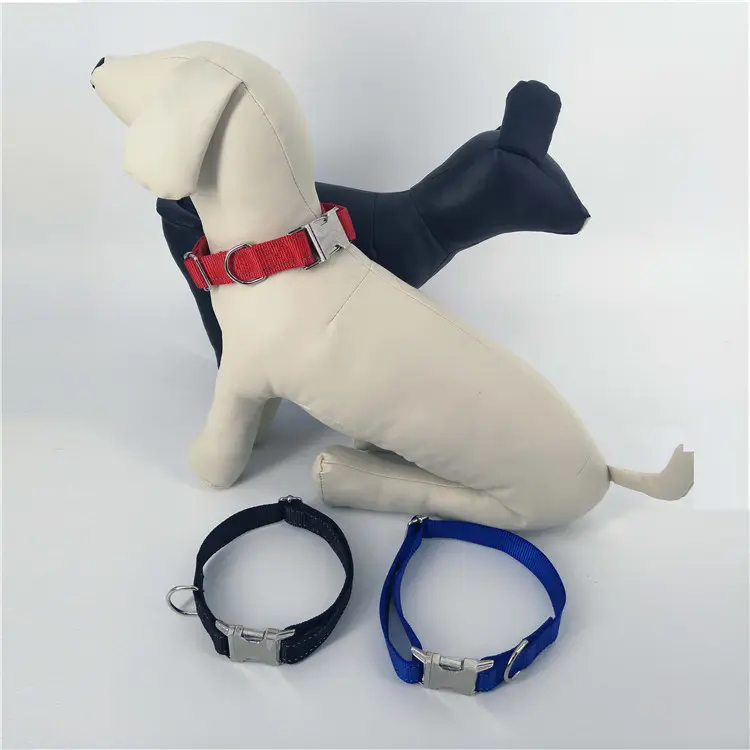 Manufacturer sale pet accessories metal buckle nylon reflective dog collar