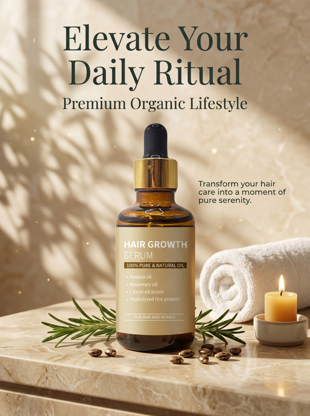 Sérum de repousse des cheveux