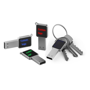 Memoria USB con forma de llave brillante LED de alta velocidad, logotipo personalizado, almacenamiento de datos cifrados de 64GB - Product Image 5