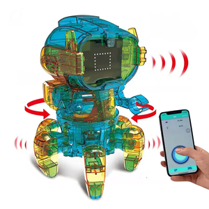 Kit de bricolaje de Robot de inducción inteligente automontado | Programación de codificación STEM Educación AI Aprendizaje temprano Juguetes electrónicos de ensamblaje
