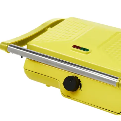 2023 dos luces piloto Panini Press Sandwichera abre 180 grados Parrilla de contacto eléctrica para cocinar el desayuno