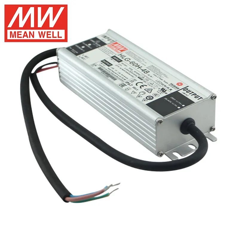 MeanWell-Controlador de iluminación LED, controlador de 60W 48V, 1.3A, original, 60W 48V