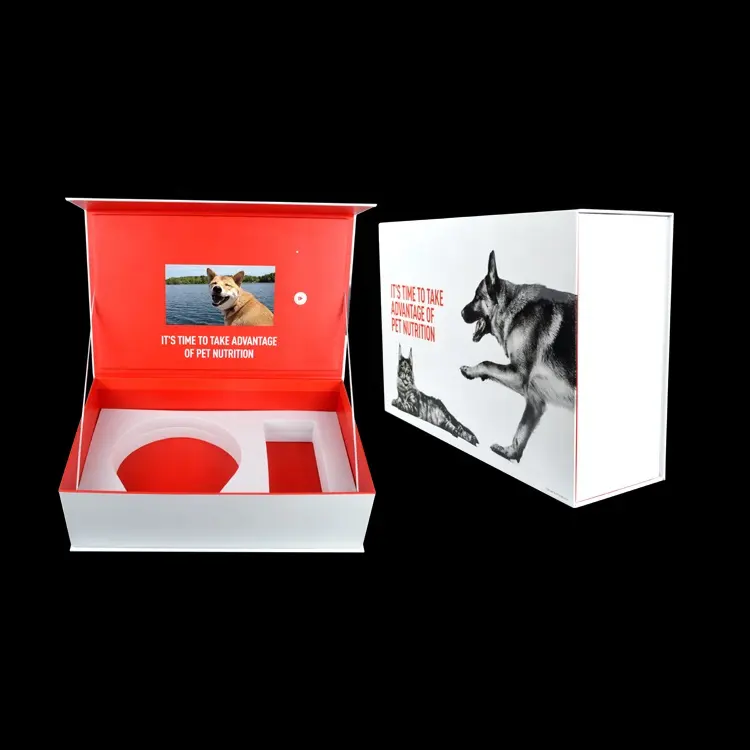 थोक कागज शिल्प शादी ग्रीटिंग कार्ड है उपहार बॉक्स वीडियो प्लेयर 7 "A4 hd के साथ बक्से