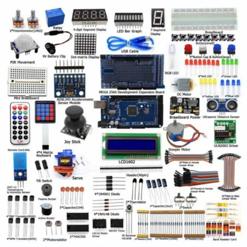 오픈 소스 전자 하드웨어 메가 스타터 키트 개발 보드 Arduino MEGA2560 학습자 키트