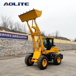 Фабрика AOLITE, 1,5 тонны, гидравлический Компактный Тип, переднее разгрузочное строительное оборудование, мини-колесный погрузчик с 4WD - Product Image 6