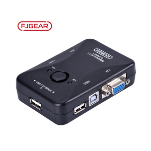 FJ-2UK Fjgear USB2.0 <strong>2</strong> Port <strong>Kvm</strong> <strong>Switch</strong> <strong>2</strong> <strong>Input</strong> <strong>1</strong> <strong>Output</strong> Two Hosts Share a Monitor Support 1920*1440 Plug and Play