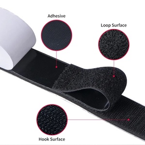 Sujetadores de gancho y bucle de 2cm de ancho con respaldo adhesivo personalizado del fabricante Tiras de bucle de un solo lado con gancho - Product Image 5