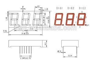 Ortak katot 3 bit Led yedi Segment ekran 0.56 inç 7 Segment Led ekran 3 basamak - Product Image 3