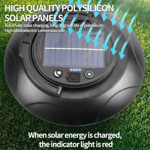 Linterna de camping con carga de luz solar con enchufe de tierra 4000mAh batería USB 12M Cadena de luz colorida detección lámpara de tienda con energía Solar - Product Image 3