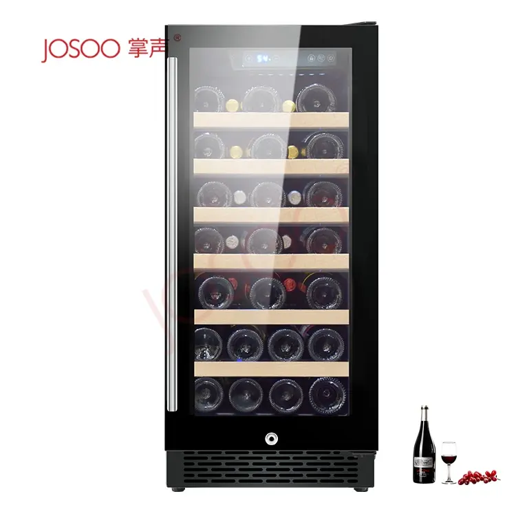 Josoo Mini Porta De Vidro Vinho Refrigeração Adega Refrigerador Sem Ruído Armário De Vinho Tinto Geladeira